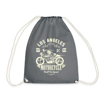 Los Angeles Custom Motorcycle Skelett - Turnbeutel - Grau - Vorne