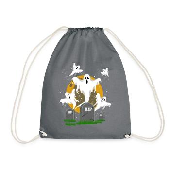 Fantômes d'Halloween - Sac de sport léger - gris - Devant