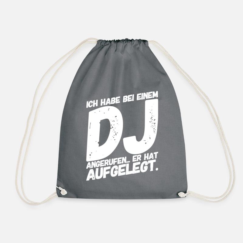 Kinderwitze Lustige Sprüche DJ - Turnbeutel - Grau