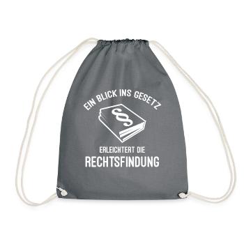 Geschenk Anwalt Jurist - Turnbeutel - Grau - Vorne