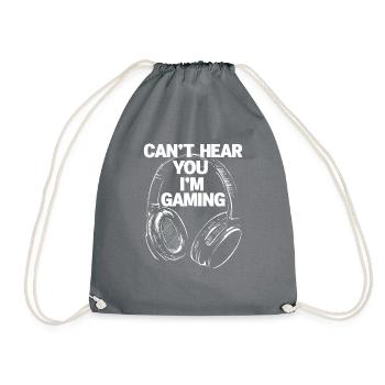 Gaming - Cadeau pour joueur - eSport - Sac de sport léger - gris - Devant