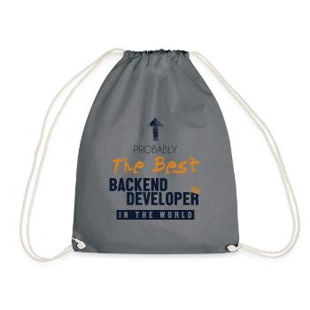 Best Backend Developer World Developer Coder - Sac de sport léger - gris - Devant