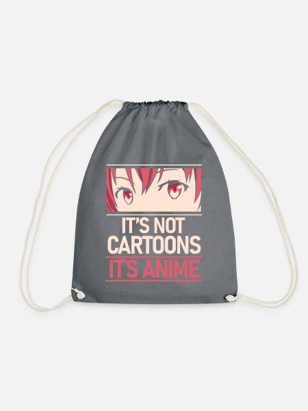 Anime Manga Geschenk Spruch Otaku - Turnbeutel - Grau