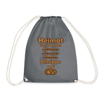 Home Schrippe East Germany Slogan Roots Pride - Drawstring Bag - grey - Front