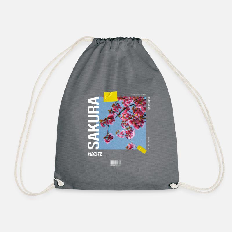 Sakura - Turnbeutel - Grau