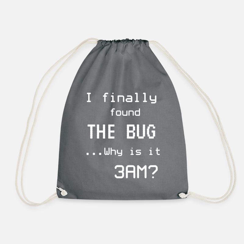 Programmer Meme Computer Scientist Nerd - Drawstring Bag - grey