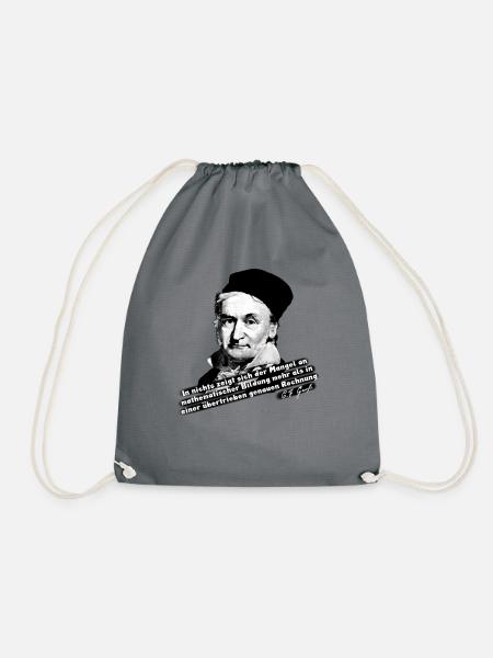 Carl Gauss Deutscher Mathematiker Physiker Mathe - Turnbeutel - Grau