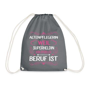 Altenpflegerin Altenpfleger Pfleger Pflegehelfer - Turnbeutel - Grau - Vorne