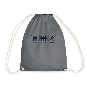 Good Better Best Padel Paddleball Padel Tennis - Drawstring Bag - grey - Front