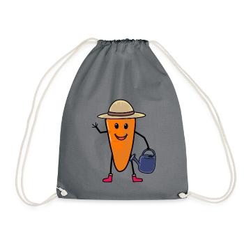 Carottes Jardinier Carotte Jardinage Jardin Arrosoir - Sac de sport léger - gris - Devant