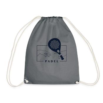 Michelangelo Creation of Adam Padel Padel Tennis - Drawstring Bag - grey - Front