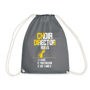 Chorleiter Musiklehrer Spruch Chordirigent - Turnbeutel - Grau - Vorne