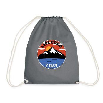 | du lac de Côme Italie | Lac et montagne - Sac de sport léger - gris - Devant