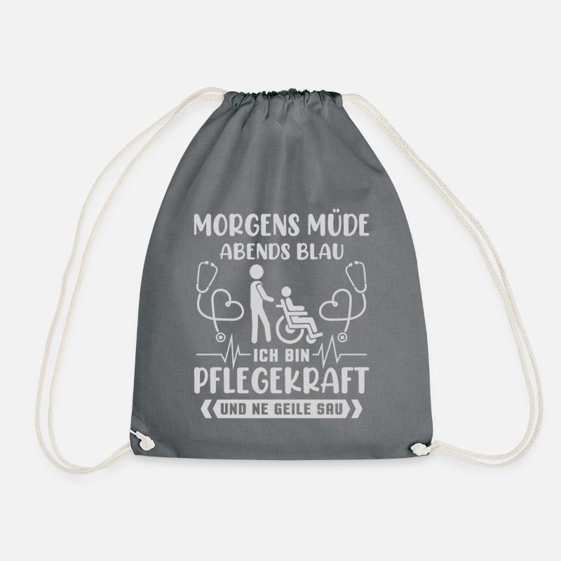 Altenpflegerin Altenpfleger Pfleger Pflegehelfer - Turnbeutel - Grau