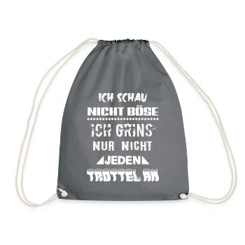 Nicht Böse Lustiger Spruch - Turnbeutel - Grau - Vorne