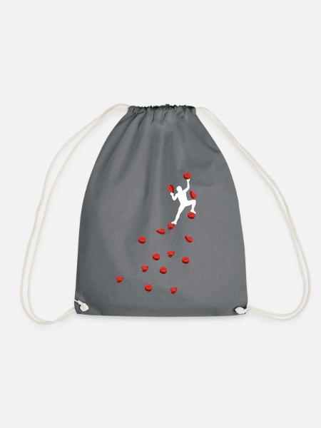 Bouldern Klettern Rote Boulder Griffe Herren Mann - Turnbeutel - Grau