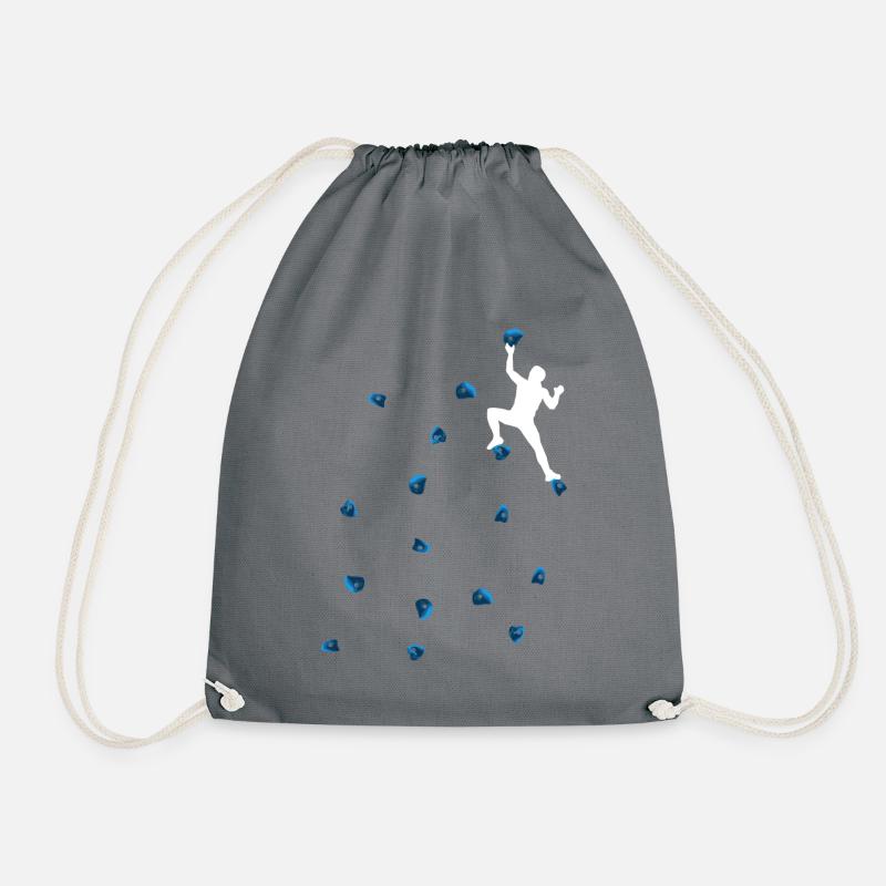 Bouldern Klettern Blaue Boulder Griffe Mann Herren - Turnbeutel - Grau