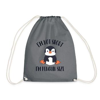 Pengiun Size Seevogel Königspinguin Kaiserpinguin - Turnbeutel - Grau - Vorne