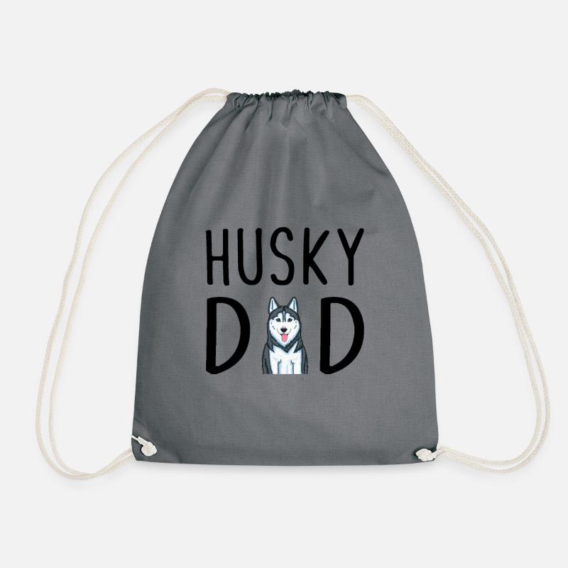 Husky Papa Siberian Husky Dad - Turnbeutel - Grau
