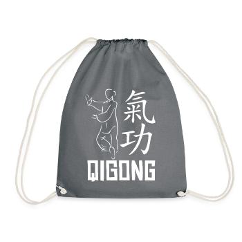 Qigong Qi Gong Tai Chi Chigong - Turnbeutel - Grau - Vorne
