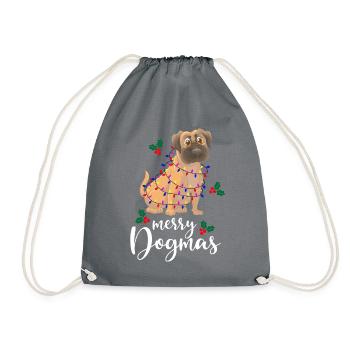 Chien joyeux - Sac de sport léger - gris - Devant