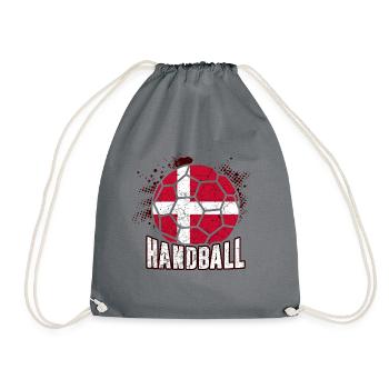 Dänemark Handball - Turnbeutel - Grau - Vorne