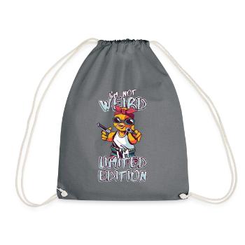Cool Cartoon Chick - Limited Edition - Saying - Drawstring Bag - grey - Front