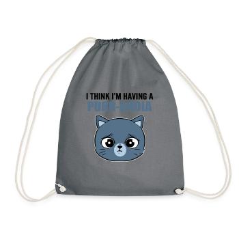 I'm Having A Purr-Anoia Cat Mom Cat Lovers Funny - Drawstring Bag - grey - Front