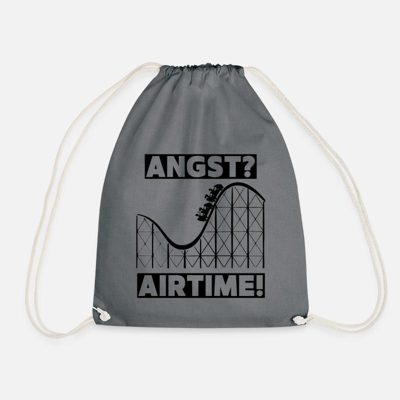 Angst Airtime Freizeitpark Achterbahn Adrenalin - Turnbeutel - Grau