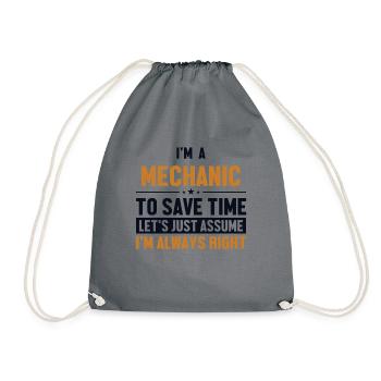 Mechanic Let's Assume I'm Right Mécatronicien - Sac de sport léger - gris - Devant