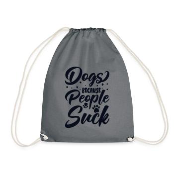 Dogs Because People Suck Wauwau Mâle Quadrupède - Sac de sport léger - gris - Devant
