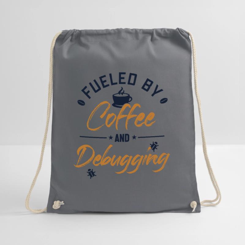 Fueled by Coffee and Debugging Developer Coder Turnbeutel
