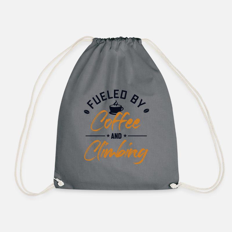 Fueled by Coffee and Climbing Escalade de bloc - Sac de sport léger - gris