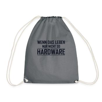 Leben Hardware Informatiker Admin IT-Betrieb - Turnbeutel - Grau - Vorne