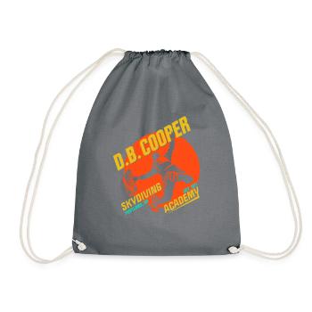 DB Cooper Fallschirmsprung-Akademie - Turnbeutel - Grau - Vorne