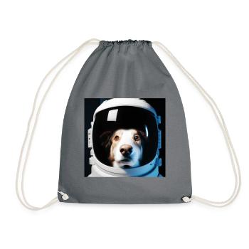 Chien dans l’espace - Sac de sport léger - gris - Devant