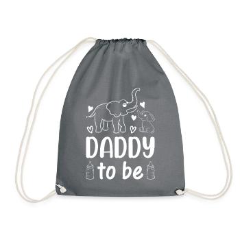 New Daddy Paternity Baby Shower - Elephant Daddy T - Turnbeutel - Grau - Vorne