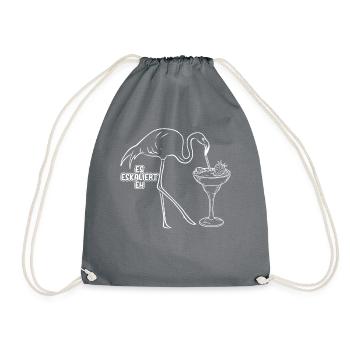 Party Flamingo Es Eskaliert Eh Flamingo Party Voge - Turnbeutel - Grau - Vorne