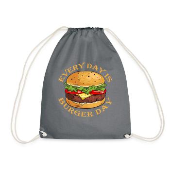 Every Day is Burger Day - Turnbeutel - Grau - Vorne