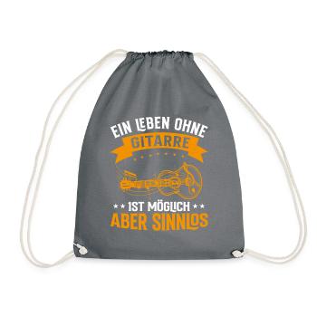 Ein Leben ohne Gitarre ist möglich, aber Sinnlos - Turnbeutel - Grau - Vorne