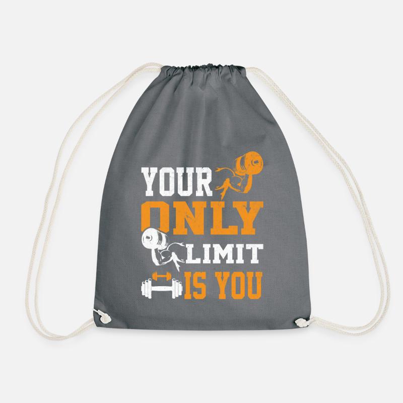 Your only Limit Is you - Drawstring Bag - grey