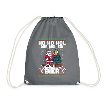 Ho Ho Hol Mir Mal Ein Bier - Turnbeutel - Grau - Vorne