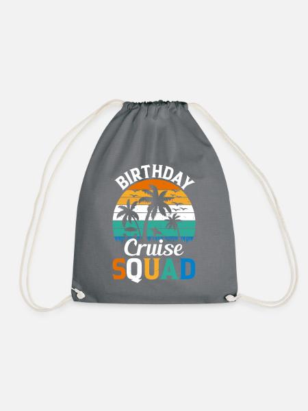 BIRTHDAY CRUISE SQUAD - Turnbeutel - Grau