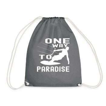One Way to Paradise - Der Weg zum Paradies - Turnbeutel - Grau - Vorne