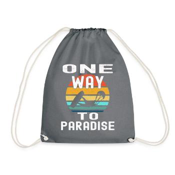 One Way to Paradise - Der Weg zum Paradies - Turnbeutel - Grau - Vorne