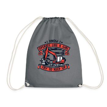 Je sais que je fonctionne comme une grue de cycle de service de fille - Sac de sport léger - gris - Devant