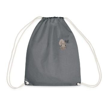Squirrel Logo Emblem Fox Squirrel Grey Squirrel - Drawstring Bag - grey - Front