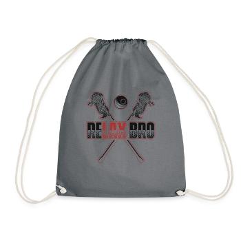 Relax Bro Polocrosse Intercrosse Lax Player - Drawstring Bag - grey - Front