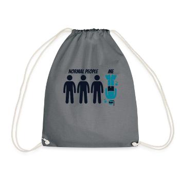 Normal People Me Diving Fins Goggles - Drawstring Bag - grey - Front
