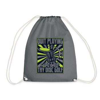 Arrêtez de jouer avec des balles Disc Golfer Frisbee Golf - Sac de sport léger - gris - Devant